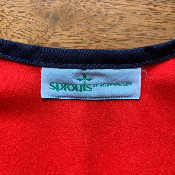 Vintage 80s day dress sz S/M - Picture 5 of 5